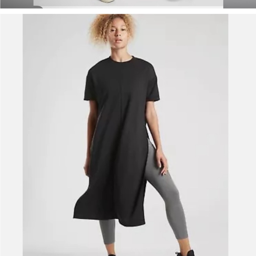 Athleta Sedona Sweatshirt Dress Black- Size Small